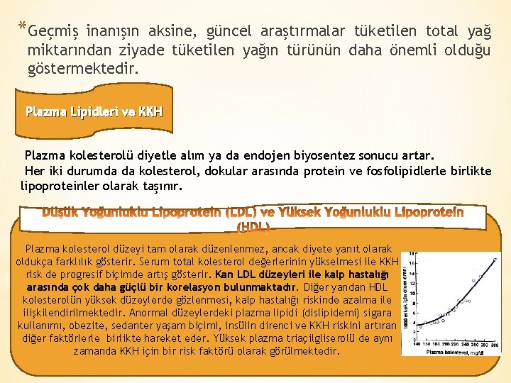 *Geçmiş inanışın aksine, güncel araştırmalar tüketilen total yağ miktarından ziyade tüketilen yağın türünün daha