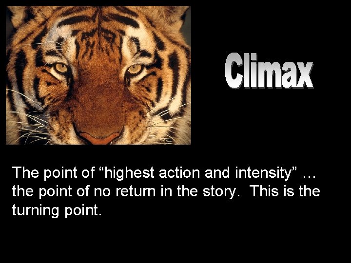 The point of “highest action and intensity” … the point of no return in