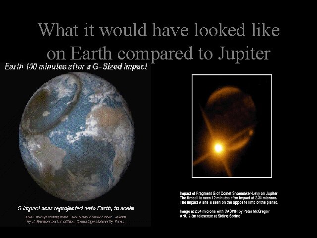 What it would have looked like on Earth compared to Jupiter 