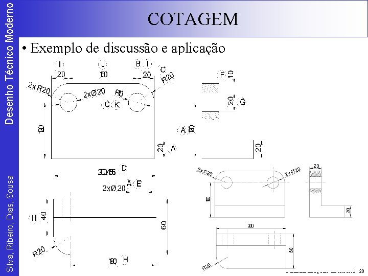 Desenho Técnico Moderno Silva, Ribeiro, Dias, Sousa COTAGEM • Exemplo de discussão e aplicação
