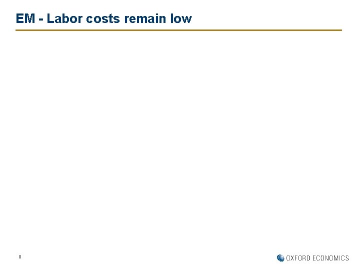 EM - Labor costs remain low 8 