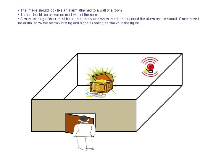  • The image should look like an alarm attached to a wall of