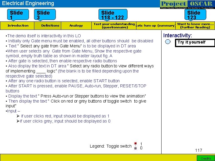 Electrical Engineering Slide 1 Introduction Slide 3 Definitions Slide 118 - 122 Analogy Slide