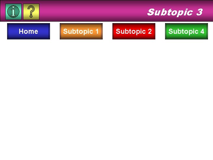 Subtopic 3 Home Subtopic 1 Subtopic 2 Subtopic 4 