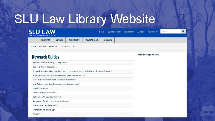 SLU Law Library Website 