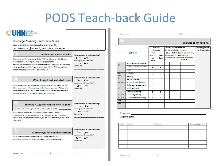 PODS Teach-back Guide 