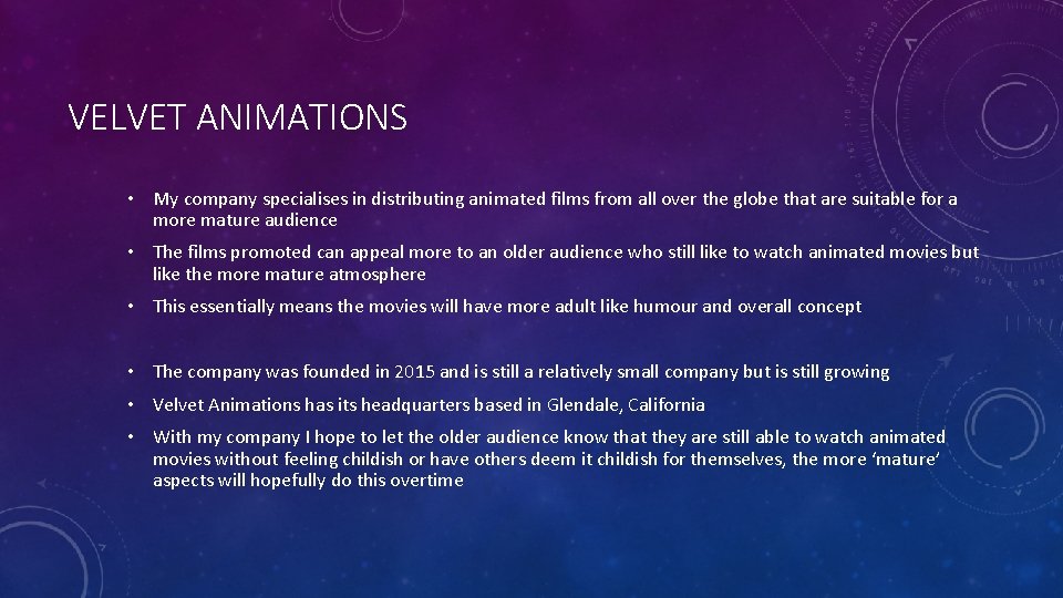 VELVET ANIMATIONS • My company specialises in distributing animated films from all over the