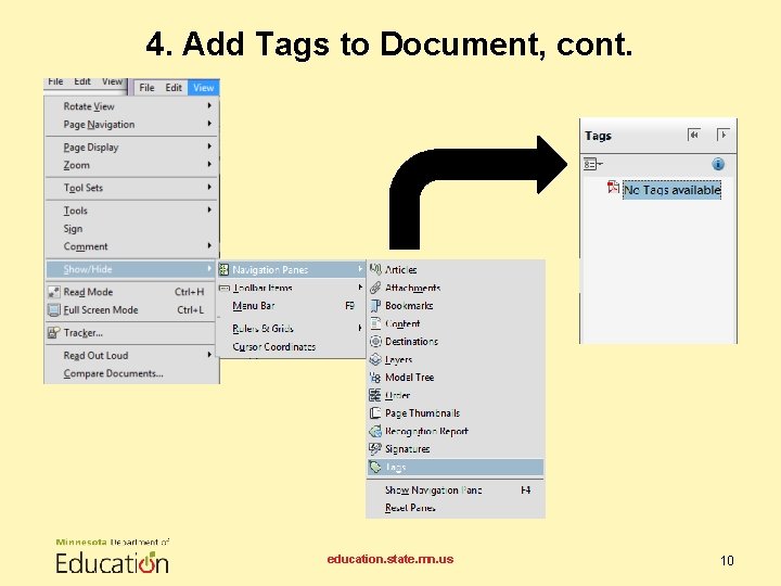 4. Add Tags to Document, cont. education. state. mn. us 10 