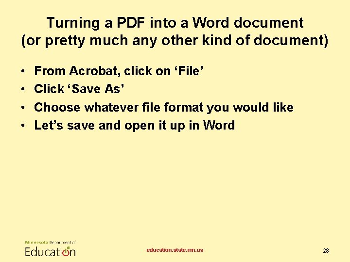 Turning a PDF into a Word document (or pretty much any other kind of
