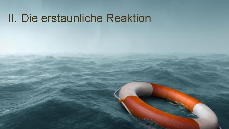 II. Die erstaunliche Reaktion 