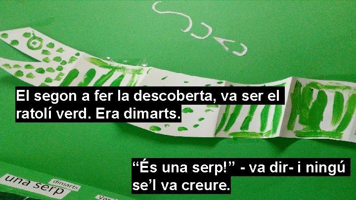 El segon a fer la descoberta, va ser el ratolí verd. Era dimarts. “És