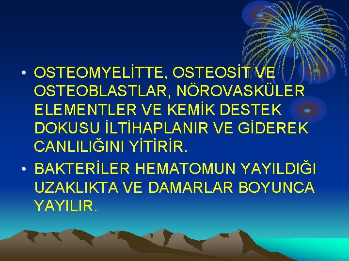  • OSTEOMYELİTTE, OSTEOSİT VE OSTEOBLASTLAR, NÖROVASKÜLER ELEMENTLER VE KEMİK DESTEK DOKUSU İLTİHAPLANIR VE