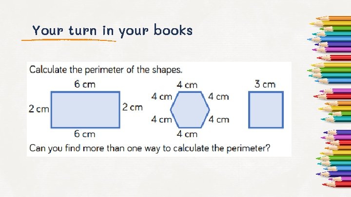 Your turn in your books 