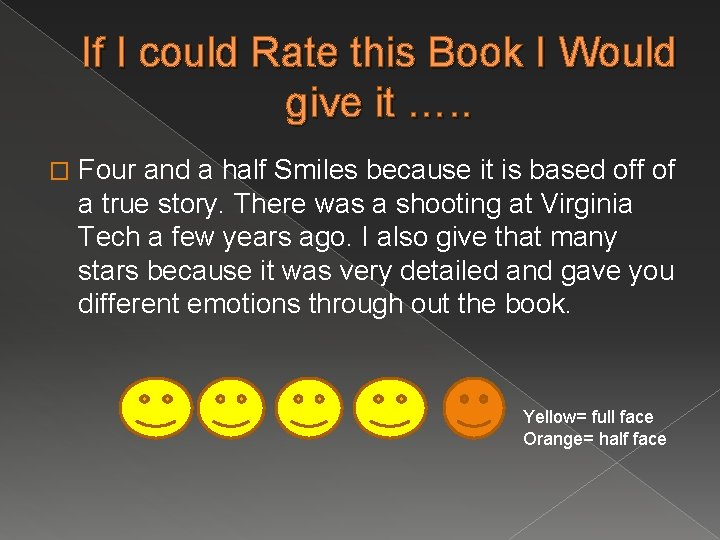 If I could Rate this Book I Would give it …. . � Four