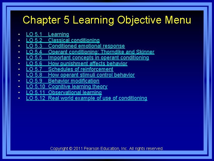 Chapter 5 Learning Objective Menu • • • LO 5. 1 LO 5. 2