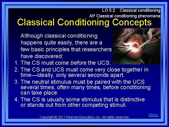 LO 5. 2 Classical conditioning AP Classical conditioning phenomena Classical Conditioning Concepts Although classical