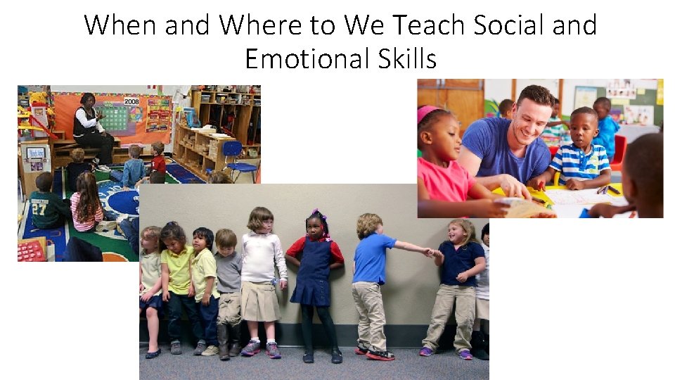 When and Where to We Teach Social and Emotional Skills 
