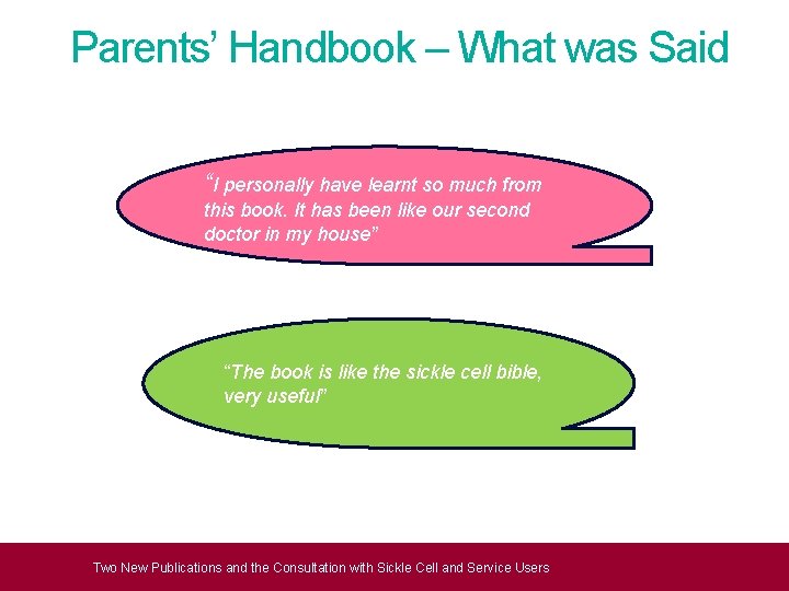 Parents’ Handbook – What was Said “I personally have learnt so much from this