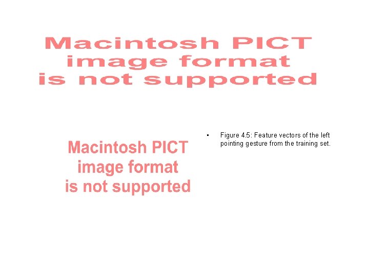  • Figure 4. 5: Feature vectors of the left pointing gesture from the