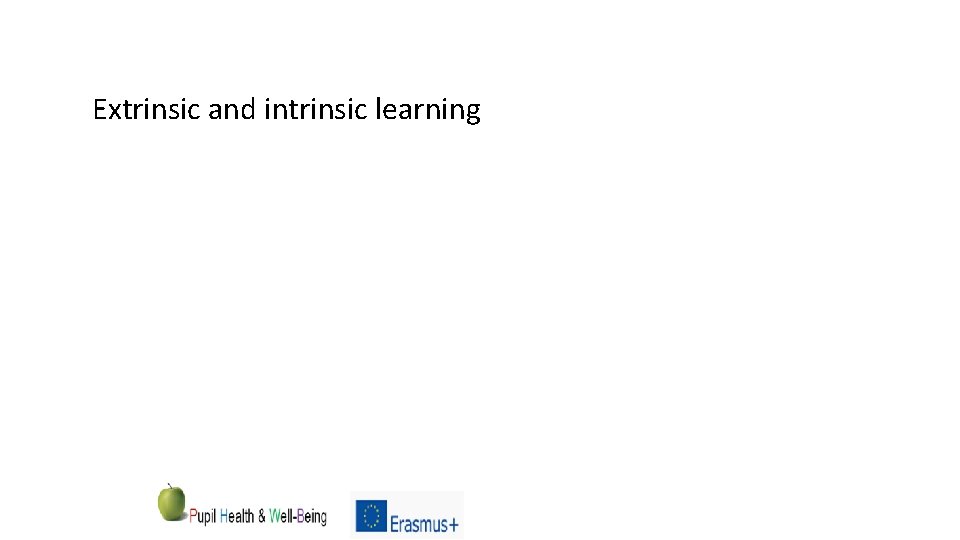 Extrinsic and intrinsic learning 