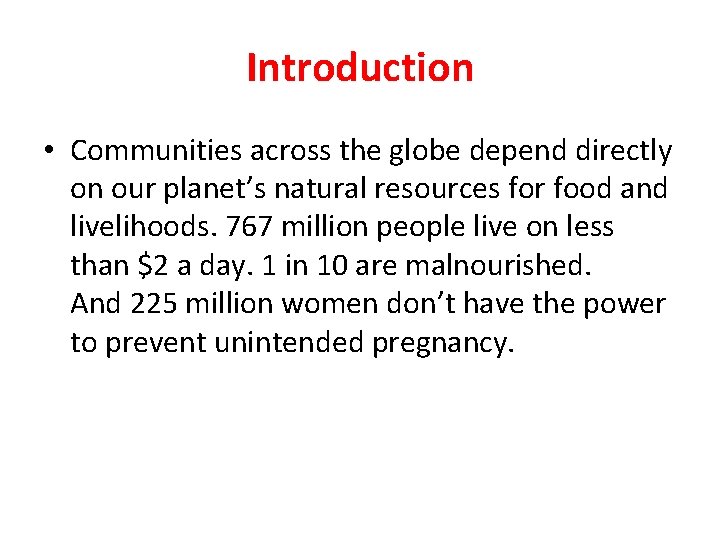 Image showcasing Over Population Introduction Communities across the globe depend