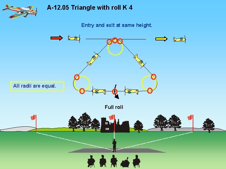 A-12. 05 Triangle with roll K 4 Entry and exit at same height. All