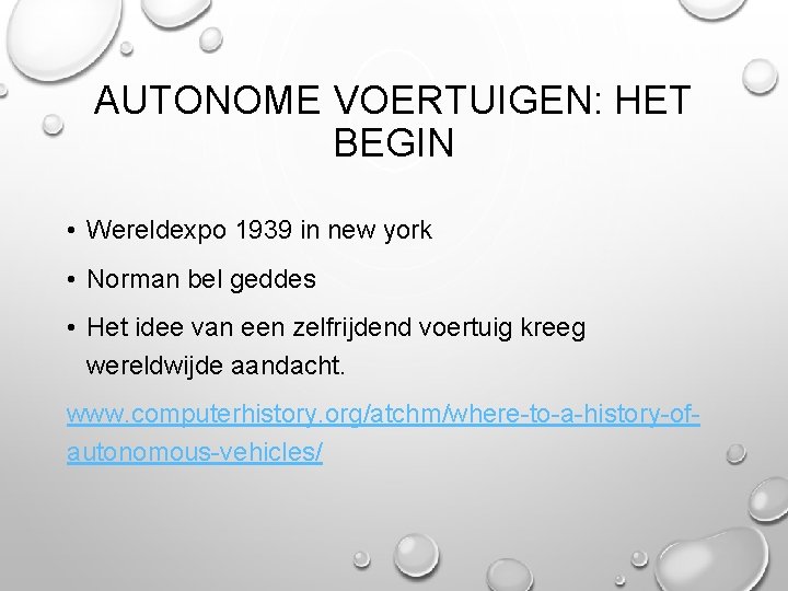 AUTONOME VOERTUIGEN: HET BEGIN • Wereldexpo 1939 in new york • Norman bel geddes