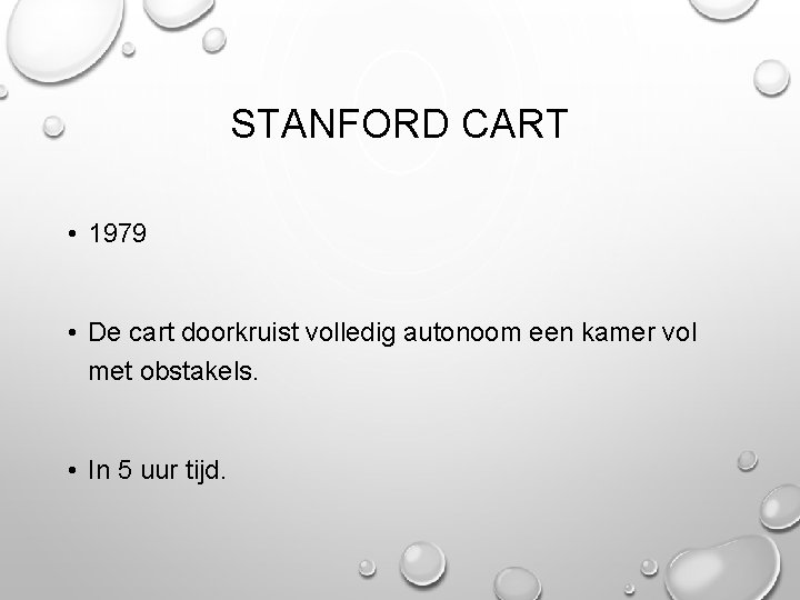 STANFORD CART • 1979 • De cart doorkruist volledig autonoom een kamer vol met