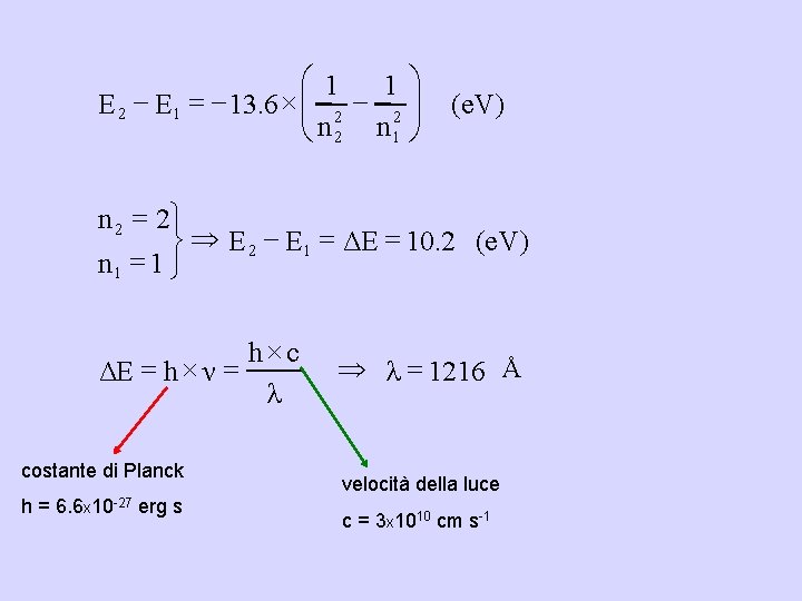 æ 1 ö 1 E 2 - E 1 = -13. 6 ´ çç