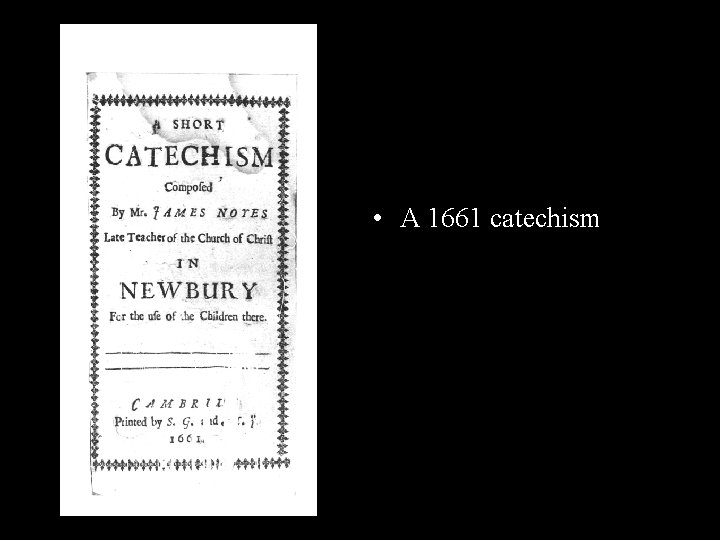  • A 1661 catechism 