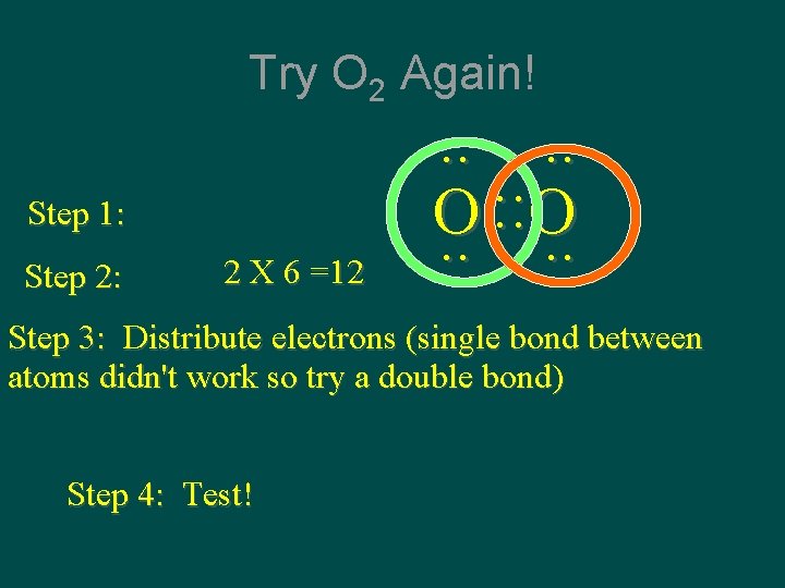 Try O 2 Again! Step 1: Step 2: 2 X 6 =12 . .