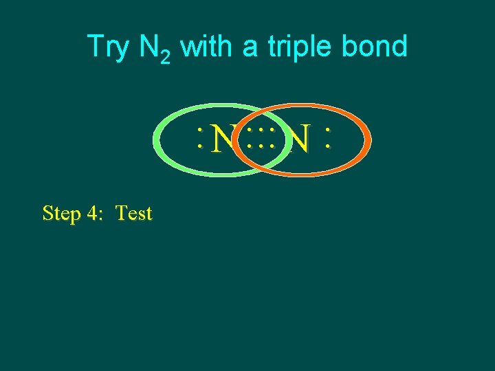 Try N 2 with a triple bond : N : : : N :