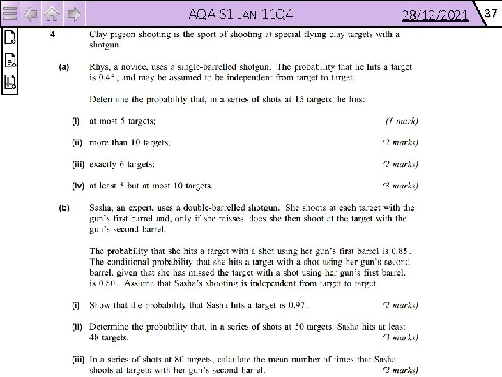 AQA S 1 JAN 11 Q 4 28/12/2021 37 