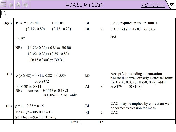 AQA S 1 JAN 11 Q 4 28/12/2021 39 