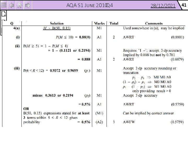 AQA S 1 JUNE 2010 Q 4 28/12/2021 41 