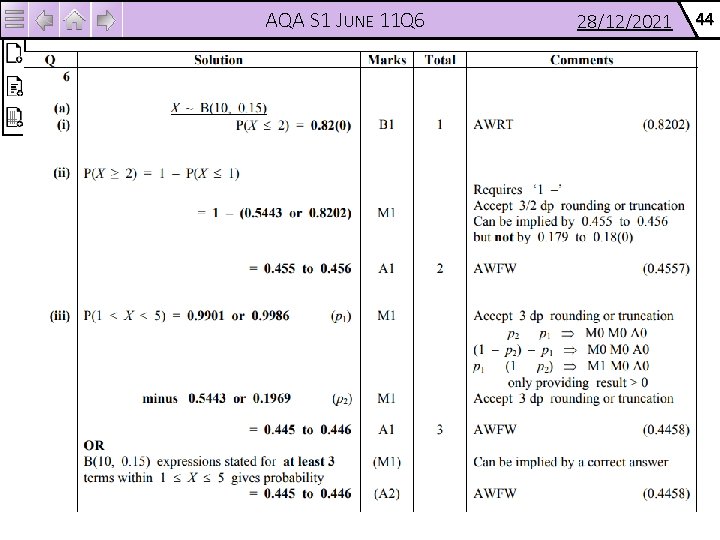 AQA S 1 JUNE 11 Q 6 28/12/2021 44 