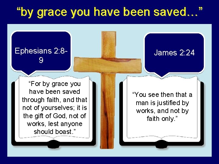 “by grace you have been saved…” Ephesians 2: 89 “For by grace you have