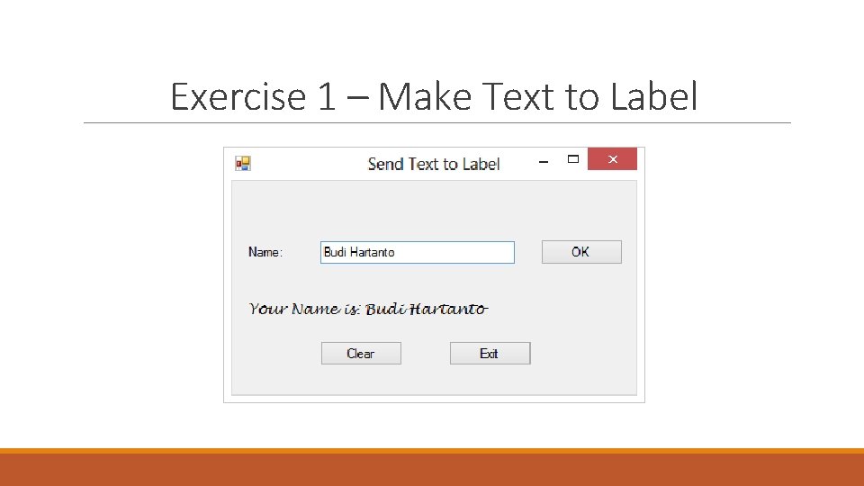 Exercise 1 – Make Text to Label 