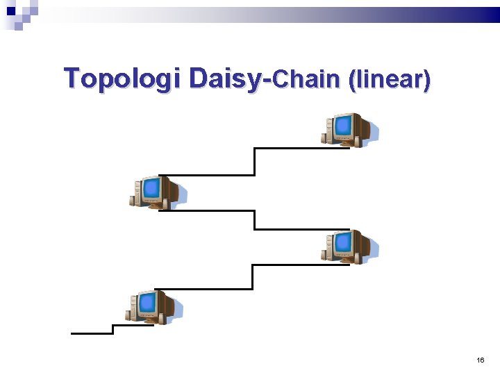 Topologi Daisy-Chain (linear) 16 