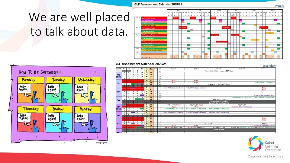 We are well placed to talk about data. 