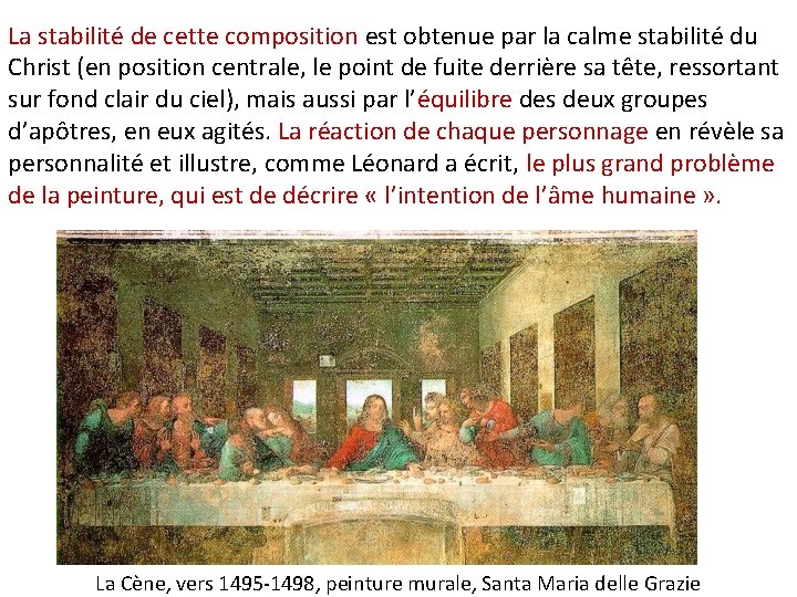 La stabilité de cette composition est obtenue par la calme stabilité du Christ (en