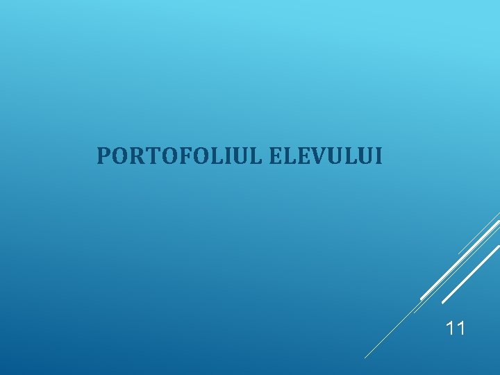 PORTOFOLIUL ELEVULUI 11 