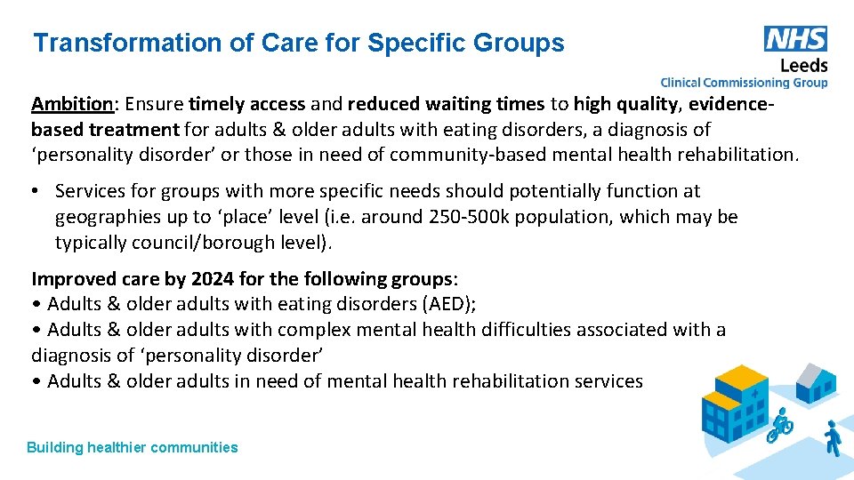Community mental health transformation funding Building healthier ...