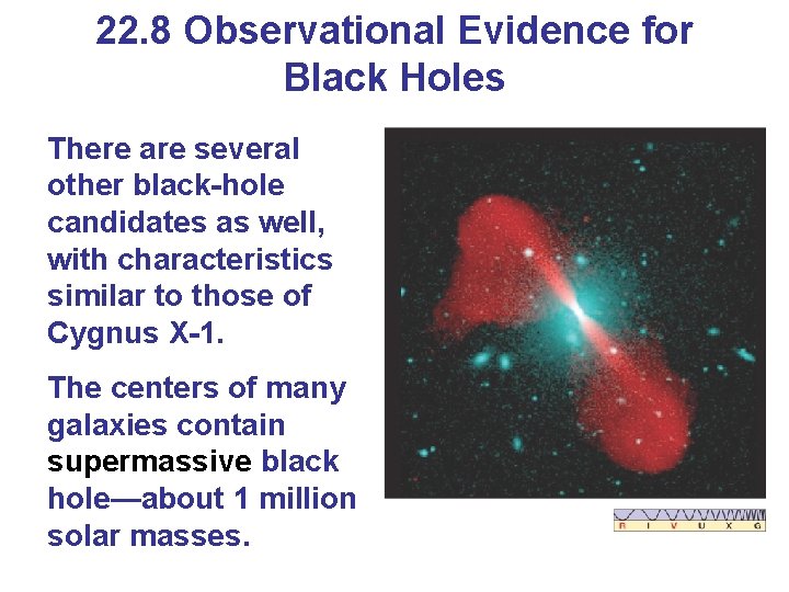 22. 8 Observational Evidence for Black Holes There are several other black-hole candidates as