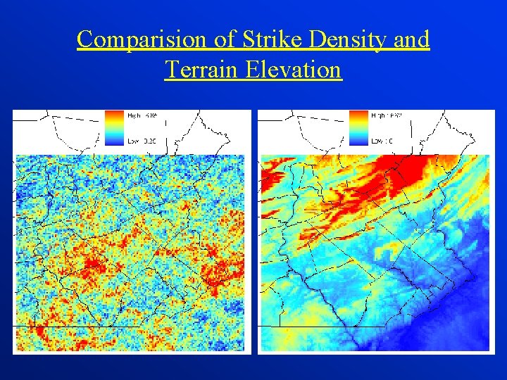 Comparision of Strike Density and Terrain Elevation 