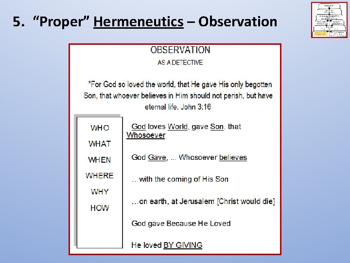 5. “Proper” Hermeneutics – Observation 