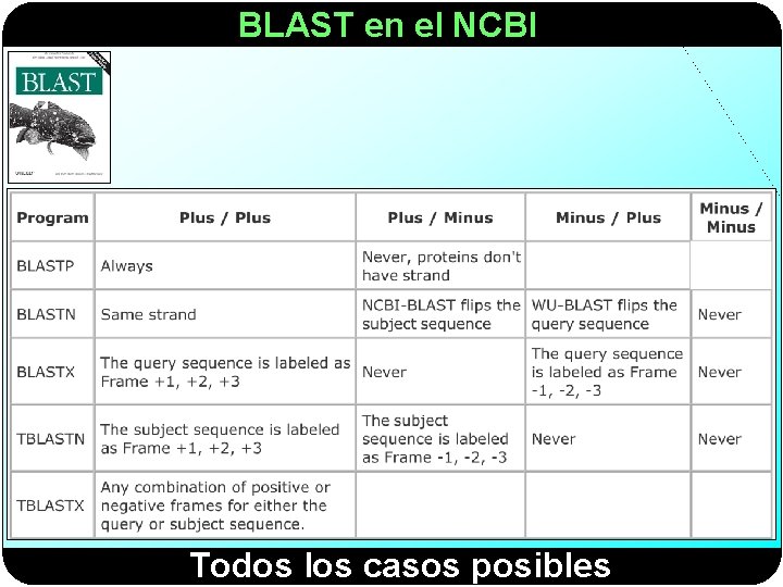 BLAST en el NCBI Todos los casos posibles 