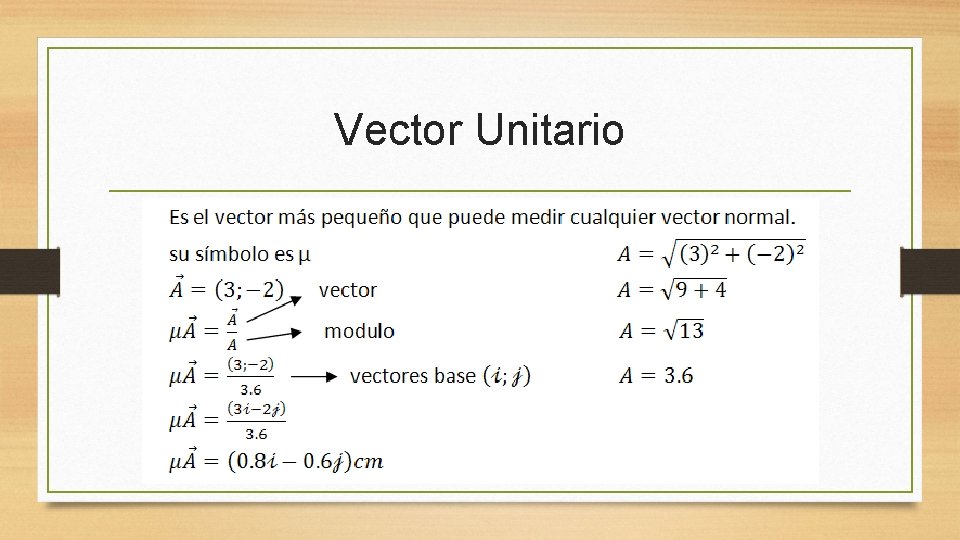 Vector Unitario 