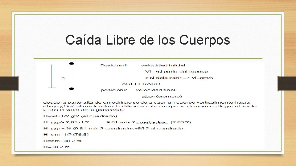 Caída Libre de los Cuerpos 