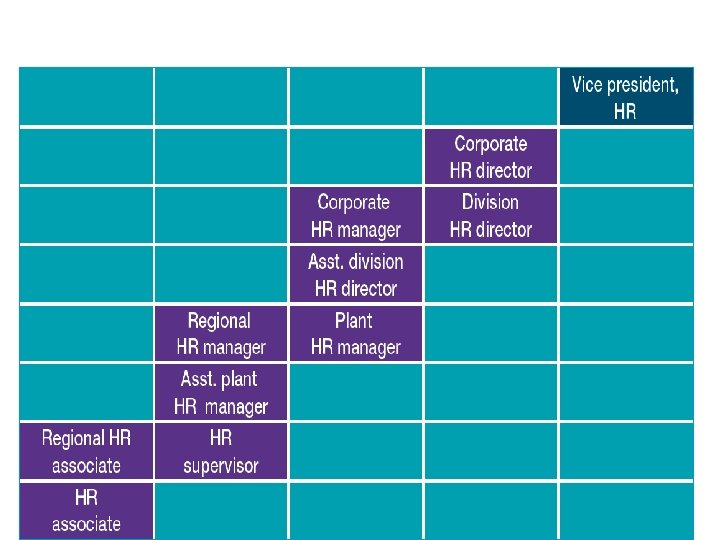 Typical Line of Advancement in HR Management  Typical Line of Advancement in HR Management